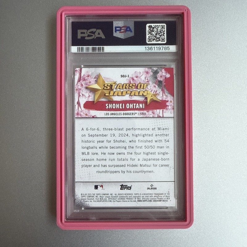 2025 Topps Series 1 - Stars of Japan Shohei Ohtani #SOJ-1 PSA 9 Mint view 2