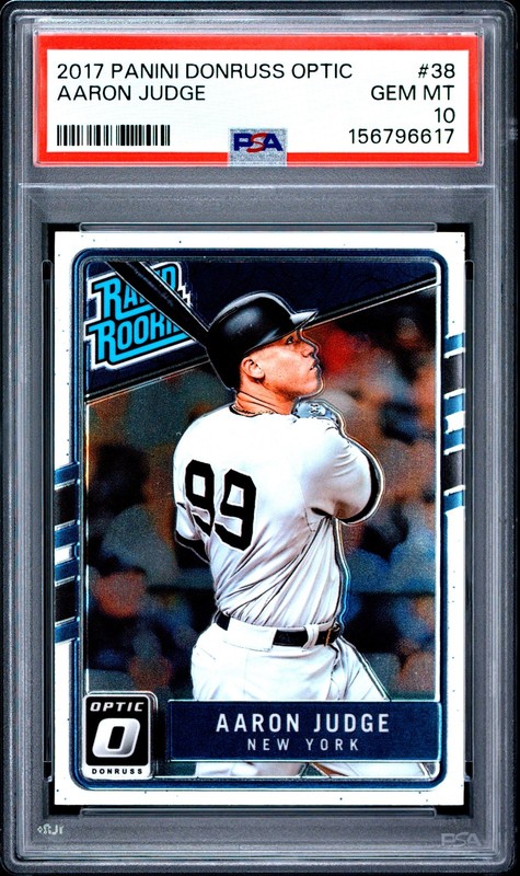2017 PANINI DONRUSS OPTIC #38 AARON JUDGE ROOKIE RC PSA 10