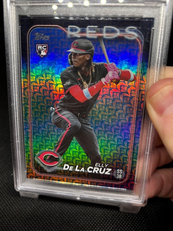 2024 Topps Elly De La Cruz #141 FOIL Holiday Easter Rookie Card RC PSA 10 view 2