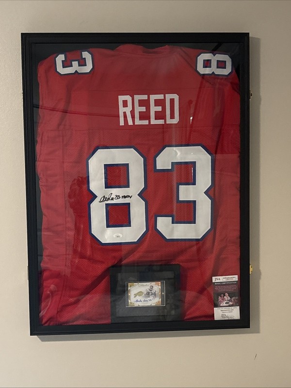 Andre Reed Auto Custom Jersey JSA Authenticated Flawless Card & Display Cases