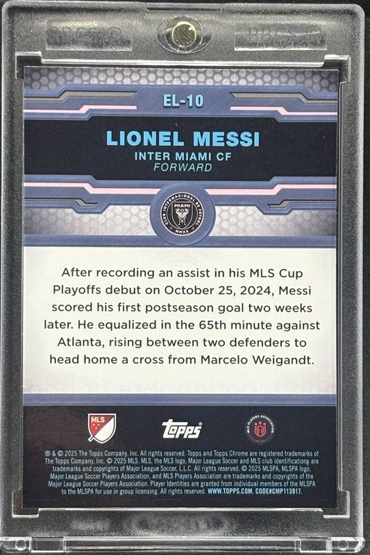 Lionel Messi   FLAME REFRACTOR  CHROME INTER MIAMI  CARD view 2