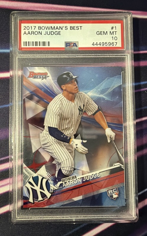 2017 Bowman's Best - Aaron Judge #1 (RC) PSA 10 view 2
