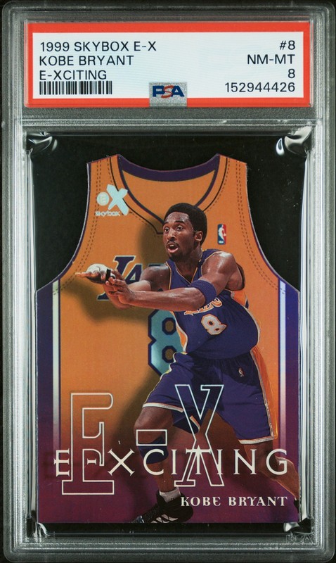 1999 SKYBOX E-X E-XCITING #8 KOBE BRYANT PSA 8