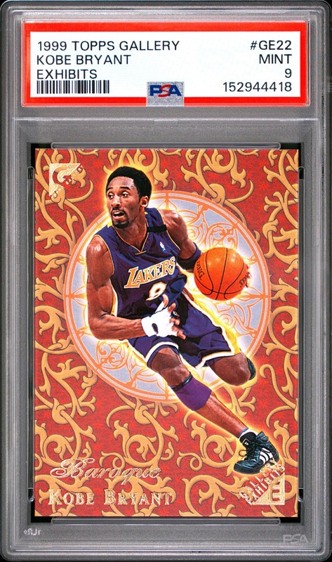 1999 TOPPS GALLERY EXHIBITS #GE22 KOBE BRYANT PSA 9