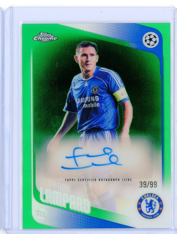 2025-26 Topps Chrome UEFA UCC FRANK LAMPARD Chelsea Green AUTO Autograph 39/99