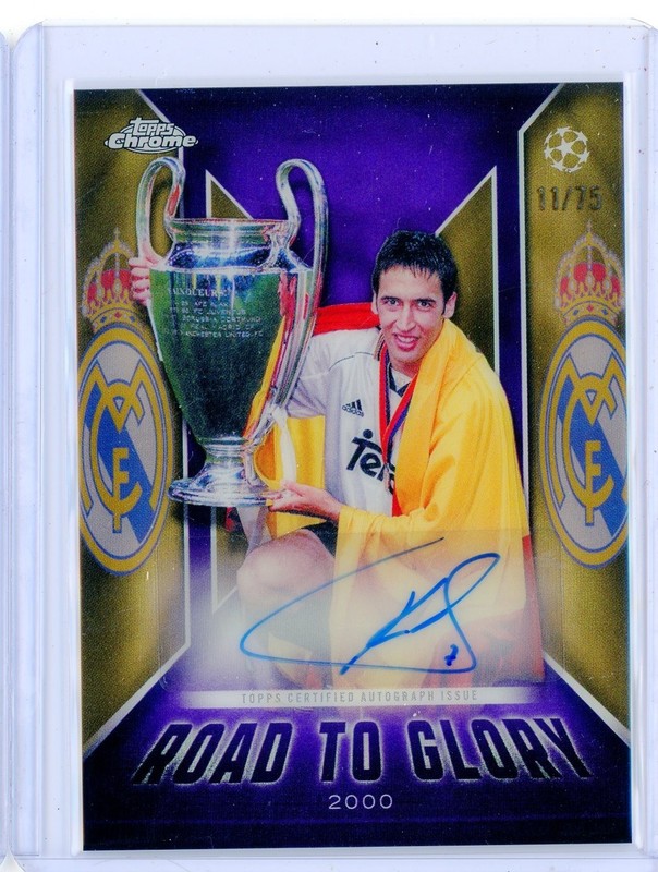 2025-26 Topps Chrome UEFA UCC RAUL Road to Glory Purple AUTO Autograph 11/75