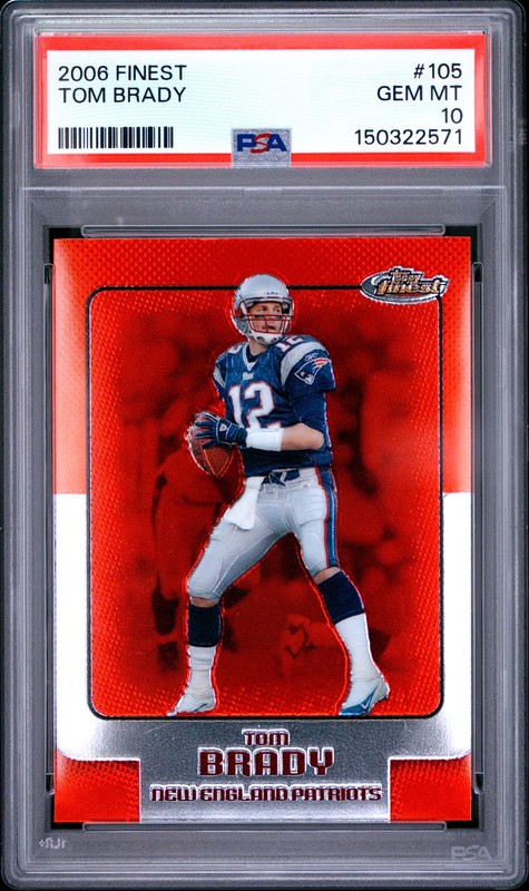 2006 FINEST #105 TOM BRADY PSA 10