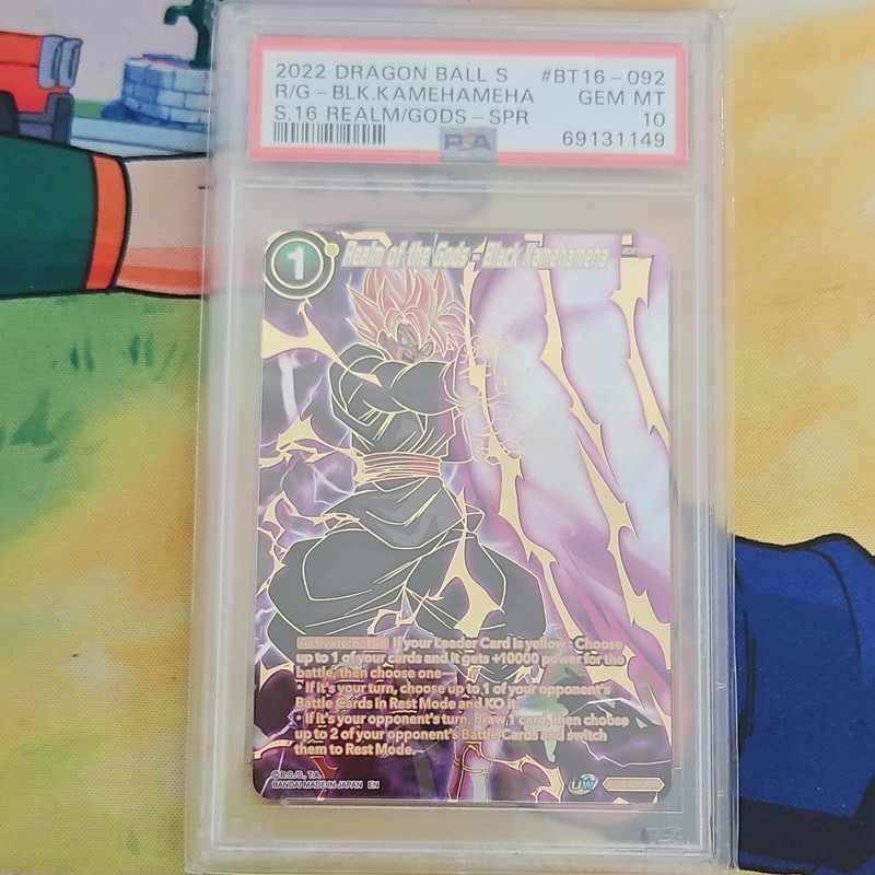 Bandai Dragon Ball Super BT16-092 SPR Foil PSA 10 Black Kamehameha view 1