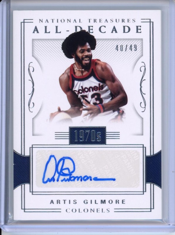 2017-18 National Treasures #ADS-AGM Artis Gilmore All-Decade Auto #/49