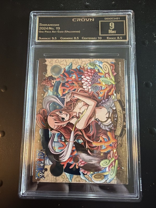 One Piece - Shirahoshi - 2024 No. 19 Art Card - Mint 9 Crown Graded