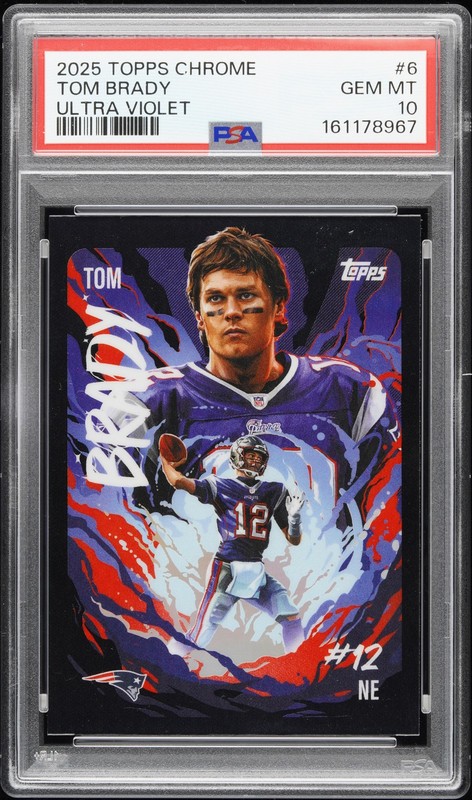 2025 TOPPS CHROME ULTRA VIOLET #6 TOM BRADY PSA 10