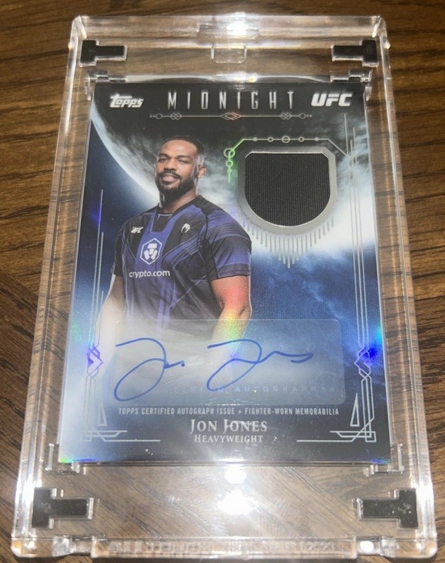 2026 Topps Midnight UFC Jon Jones Fighter Worn Memorabilia Auto (Mint Condition)