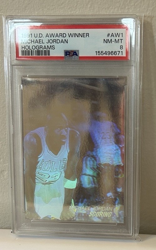 1991 UD Award Winner Michael Jordan PSA 8 NM-MT Hologram #AW1 🔥
