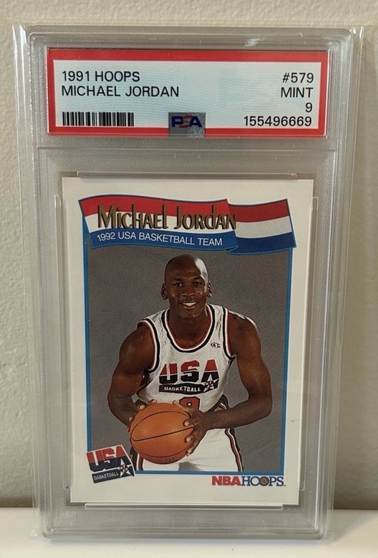 1991 Hoops Michael Jordan PSA 9 MINT 🔥#579 Team USA 🔥