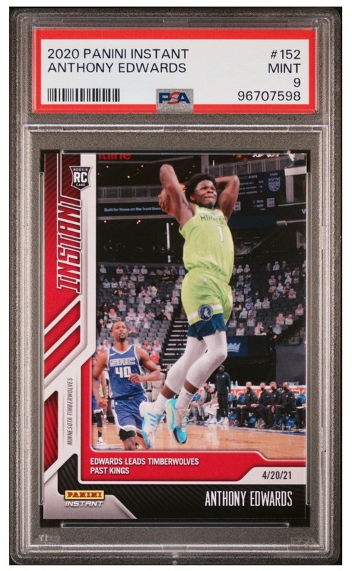 PSA 9 (RC) Anthony EDWARDS Rookie Card 2020-21 Panini Online EXCLUSIVE 