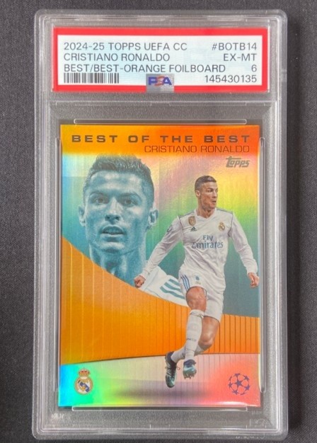 Cristiano Ronaldo 2024-25 Topps UCC Best of the best Orange /25 #BOTB-14 PSA 6