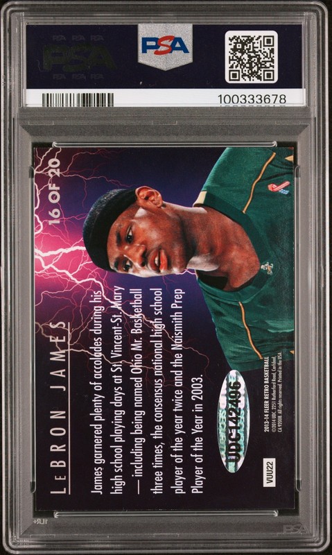 2013 FLEER RETRO 1993-94 ULTRA SCORING KINGS LEBRON JAMES PSA AUTHENTIC AUTO 9 view 2