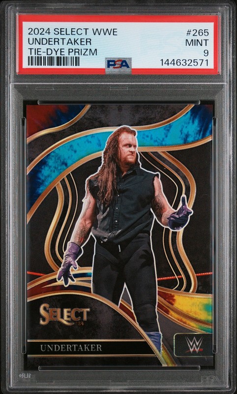 2024 PANINI SELECT WWE TIE-DYE PRIZM #265 UNDERTAKER 12/25 PSA 9