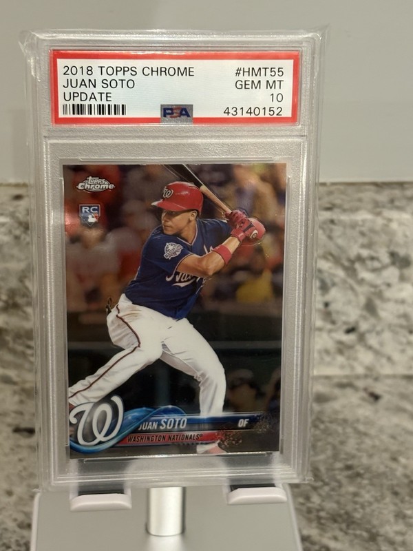 Topps 2018 Chrome Update Juan Soto #HMT55 Rookie PSA 10 Nationals