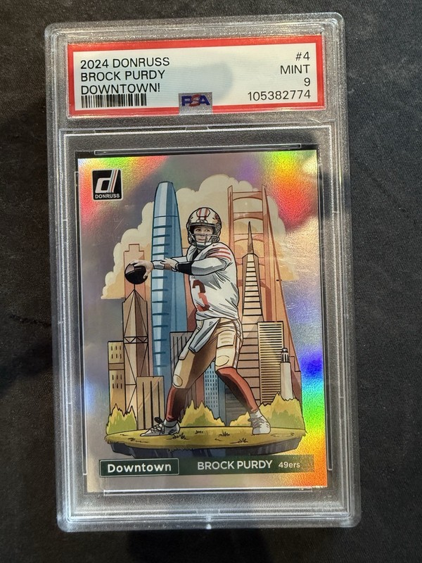 2024 Panini Donruss - Downtown! Brock Purdy #4 PSA 9 MINT 49ers🔥🔥