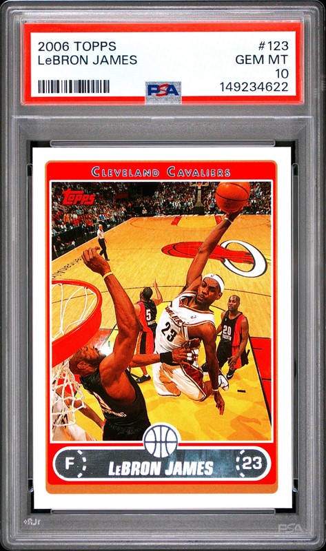 2006 TOPPS #123 LEBRON JAMES PSA 10