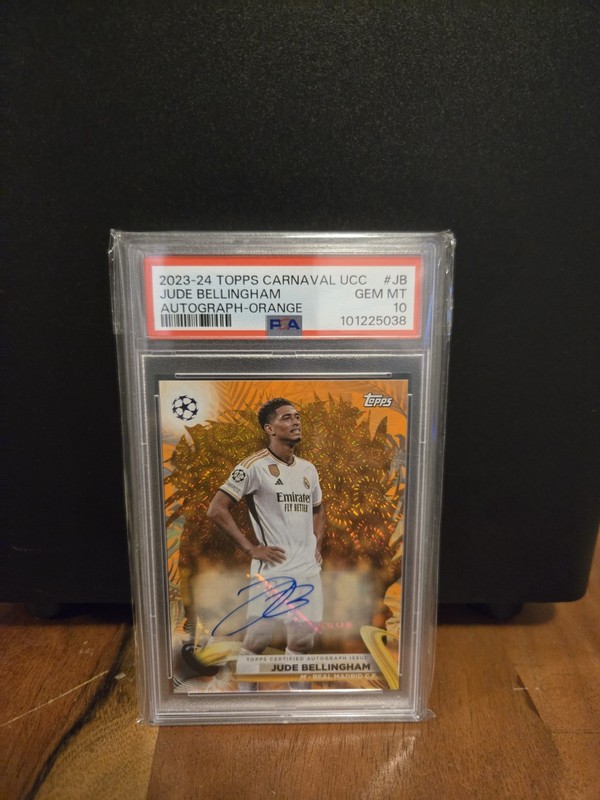 2023 Topps Carnaval Jude Bellingham Orange Auto /25 Psa 10