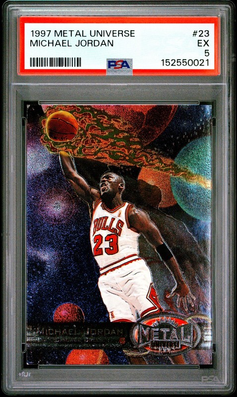1997 SKYBOX METAL UNIVERSE #23 MICHAEL JORDAN PSA 5