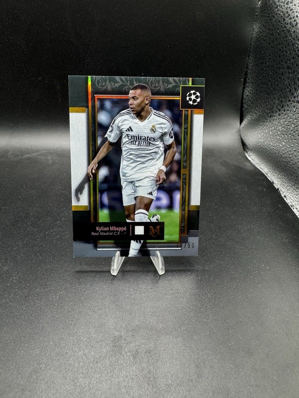 2024-25 Topps Museum soccer-Kylian Mbappe #1-Gold refractor /50