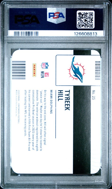 2024 CONTENDERS LICENSE TO DOMINATE #25 TYREEK HILL PSA 10 view 2