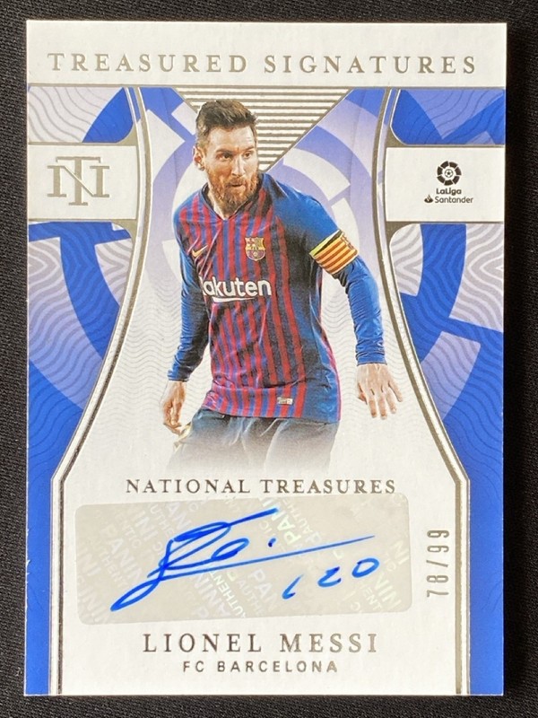 Lionel Messi 2021-22 Chronicles National Treasures La Liga Signatures Auto /99