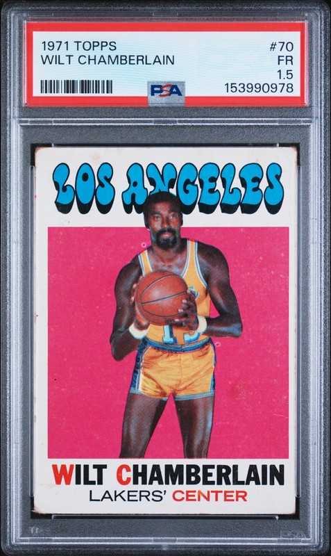 1971 TOPPS #70 WILT CHAMBERLAIN PSA 1.5