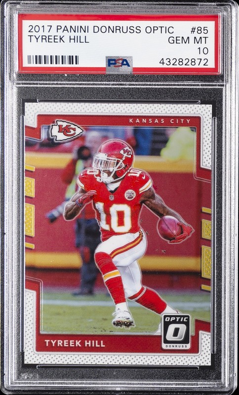 2017 PANINI DONRUSS OPTIC #85 TYREEK HILL PSA 10