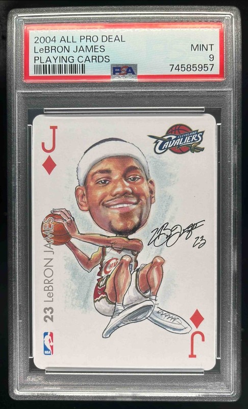 2004 All Pro Deal LeBron James Playing Cards PSA 9 Cleveland Cavaliers