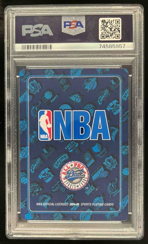2004 All Pro Deal LeBron James Playing Cards PSA 9 Cleveland Cavaliers view 2