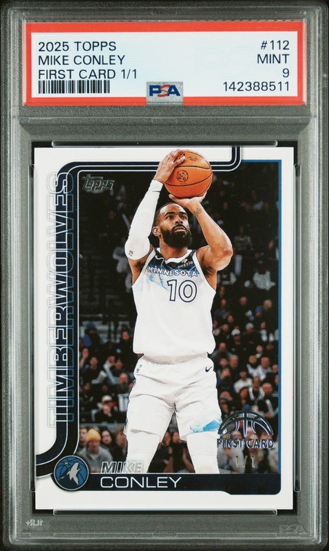 2025 TOPPS FIRST CARD 1/1 #112 MIKE CONLEY 1/1 PSA 9