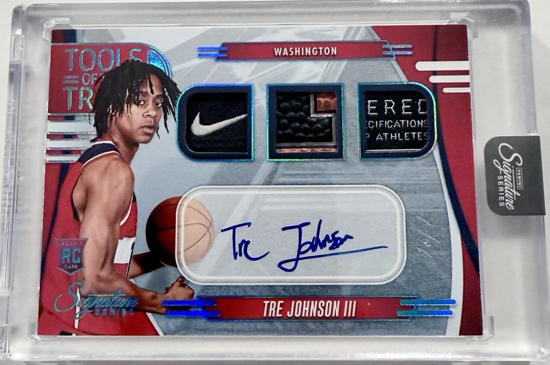 Tre Johnson III 1/1 Rookie Patch Auto 2025-26 Panini Signature Series Basketball