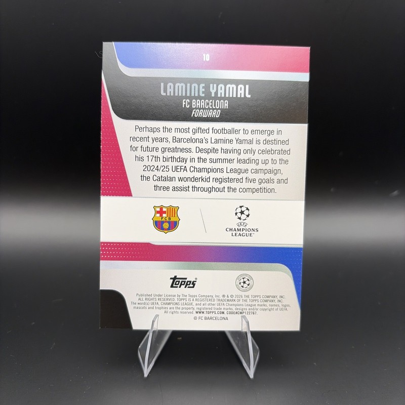 2025-26 Topps UEFA UCC Lamine Yamal Purple /250 FC Barcelona view 2