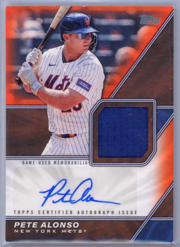 Pete Alonso Patch Auto /25 Orange 2026 Topps Major League Material #MLMA-PA