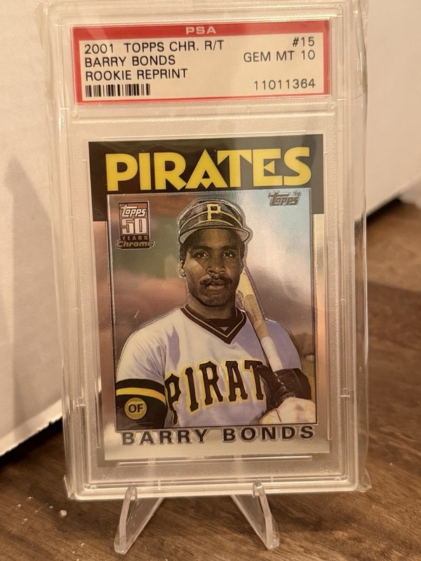 2001 Topps Chrome Traded And Rookies | Barry Bonds #11T | PSA 10 | Rare Pop 16