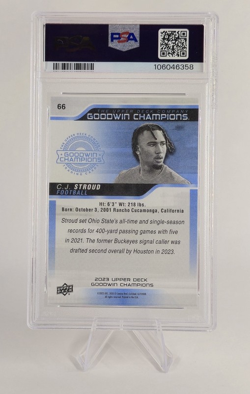 Upper Deck 2023 Goodwin Champions C.J. Stroud #66 Rookie PSA 10  view 2