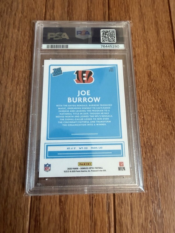 PSA 10 2020 Panini Donruss Optic #151 Joe Burrow Rookie view 2
