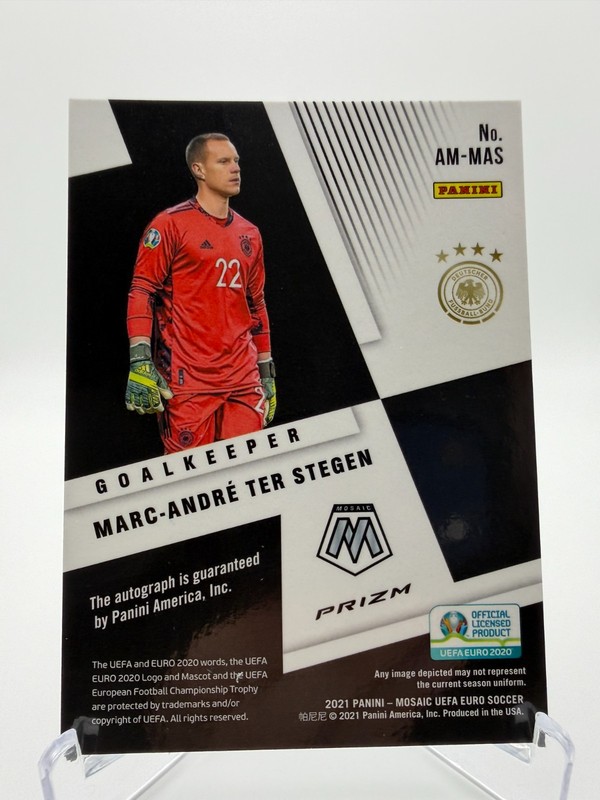 2021 Panini Mosaic UEFA Euro 2020 Marc-André ter Stegen Silver Autograph view 2
