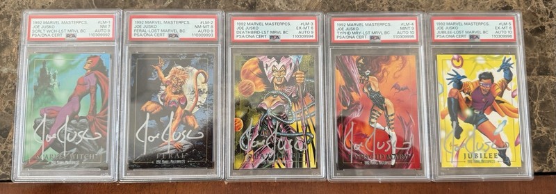 1992 Marvel Masterpieces PSA Lost Ladies Set Joe Jusko Auto