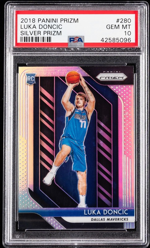 2018 PANINI PRIZM SILVER PRIZM #280 LUKA DONCIC ROOKIE RC PSA 10