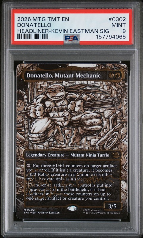 2026 MTG TEENAGE MUTANT NINJA TURTLES #0302 DONATELLO, MUTANT MECHANIC PSA 9