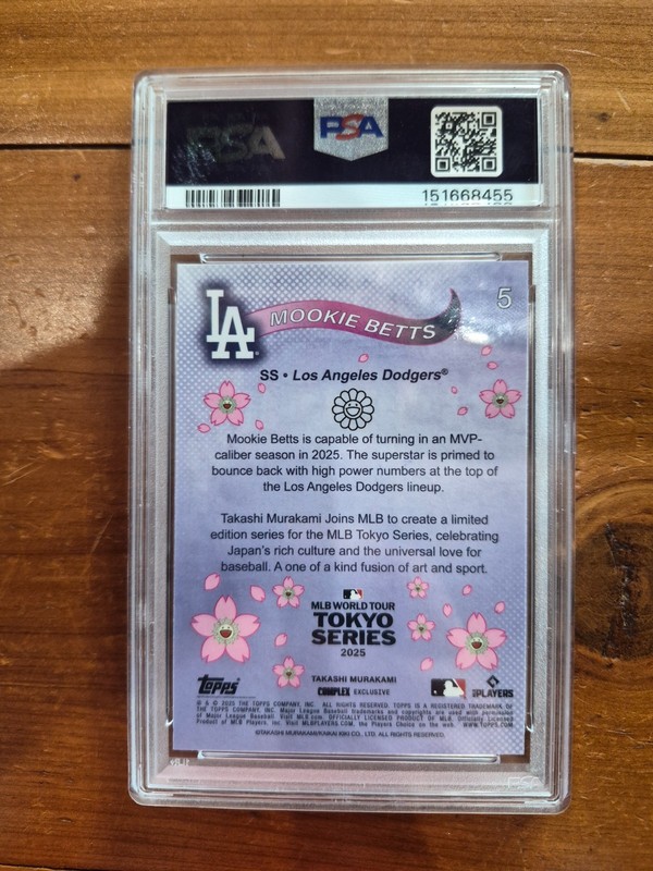 2025 Topps Murakami Mookie Betts Tokyo Series PSA 8 !! 🔥🔥 Los Angeles Dodgers view 2