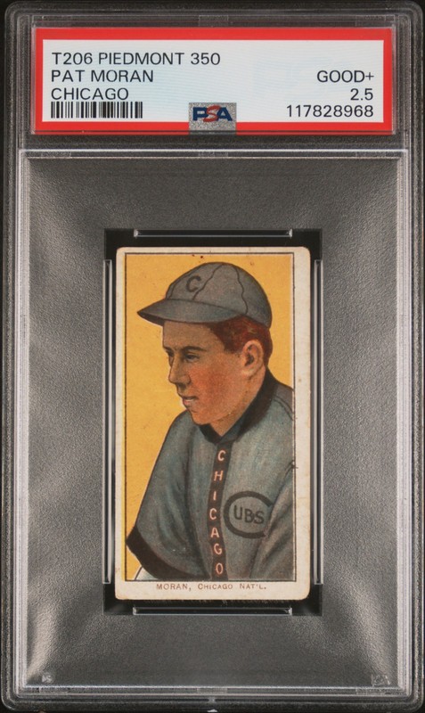 1909-11 T206 PIEDMONT 350 CHICAGO PAT MORAN PSA 2.5