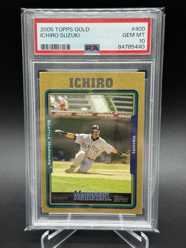 2005 Topps GOLD Ichiro Suzuki PSA 10 Gem Mint Card #400 Mariners #/2005 Pop of 3