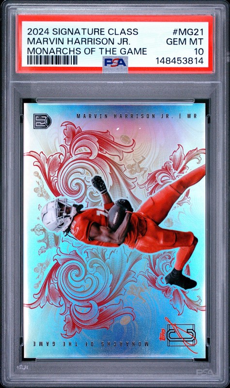 2024 TOPPS SIGNATURE CLASS MONARCHS OF THE GAME #MG21 MARVIN HARRISON JR. PSA 10