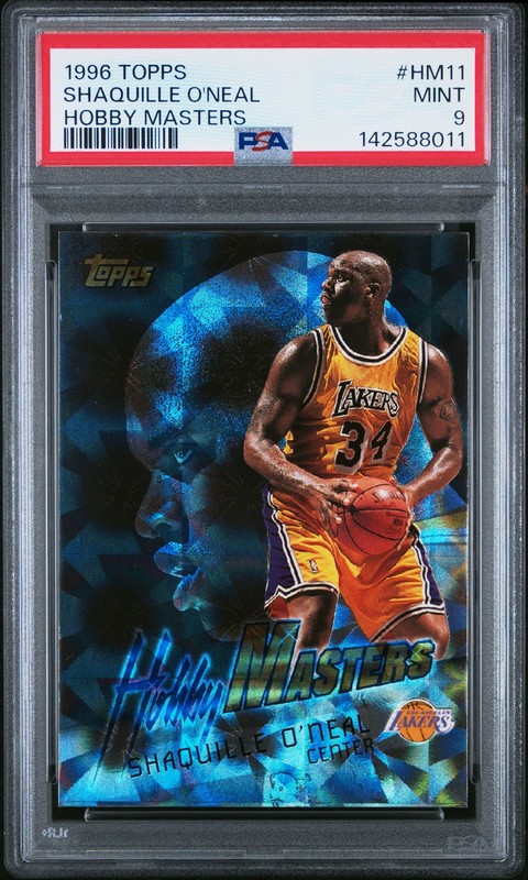 1996 TOPPS HOBBY MASTERS #HM11 SHAQUILLE O'NEAL PSA 9